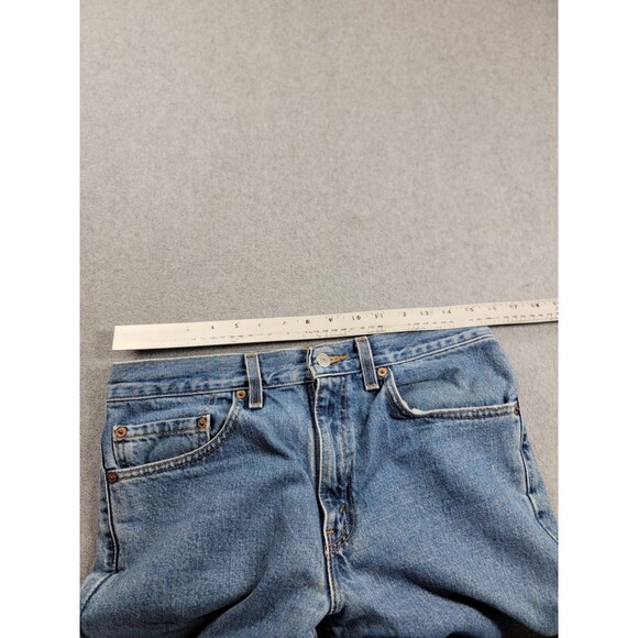 Vintage Levis 512 Jeans Mens 33x34 Slim Straight Blue High Distressed Y2K USA - Picture 7 of 15